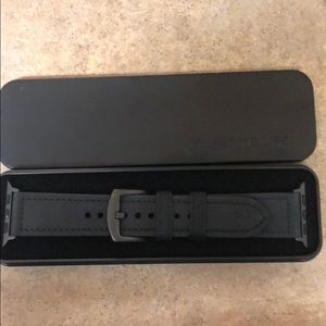 Black Leather Apple Watch Band 38/40 mm
